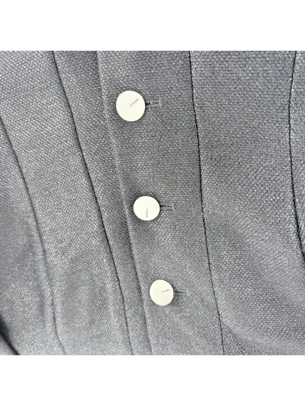 Chanel Coat No Nylon Black Wool Autumn